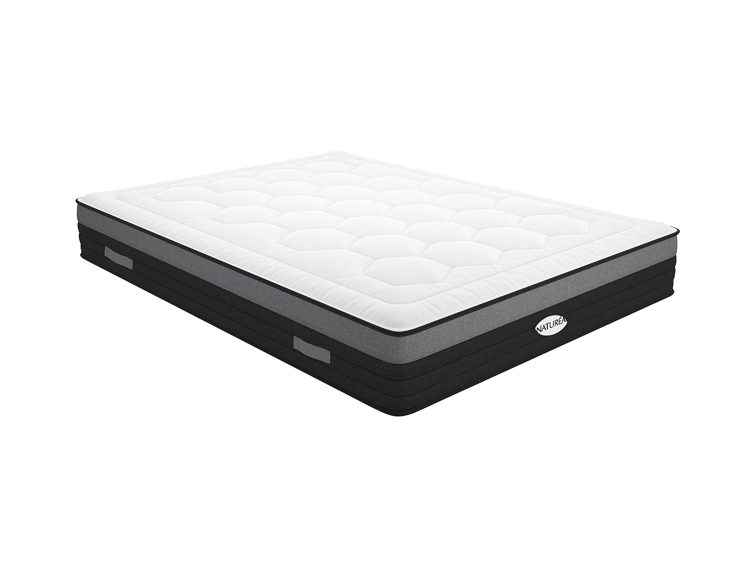 Madras 160 x 200 cm hybrid med posefjedre 7 zoner og memory skum 25 cm - AMARANTE fra NATUREA