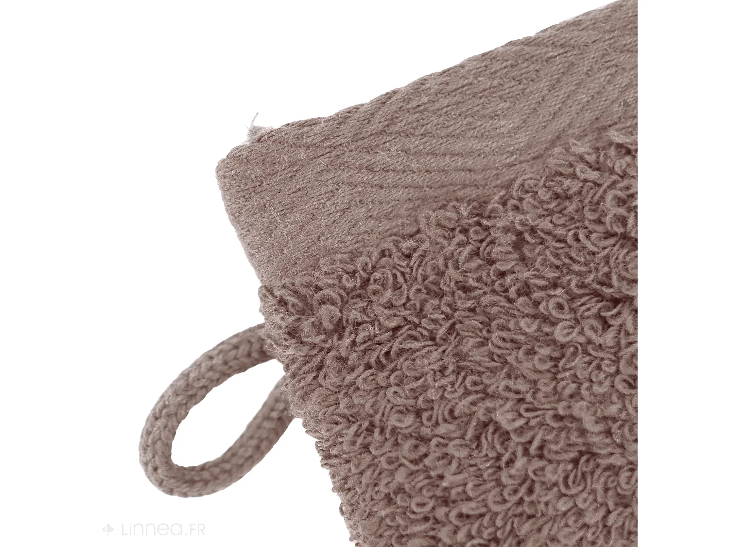 Lot de 2 gants de toilette 16x21 cm SOFTY taupe
