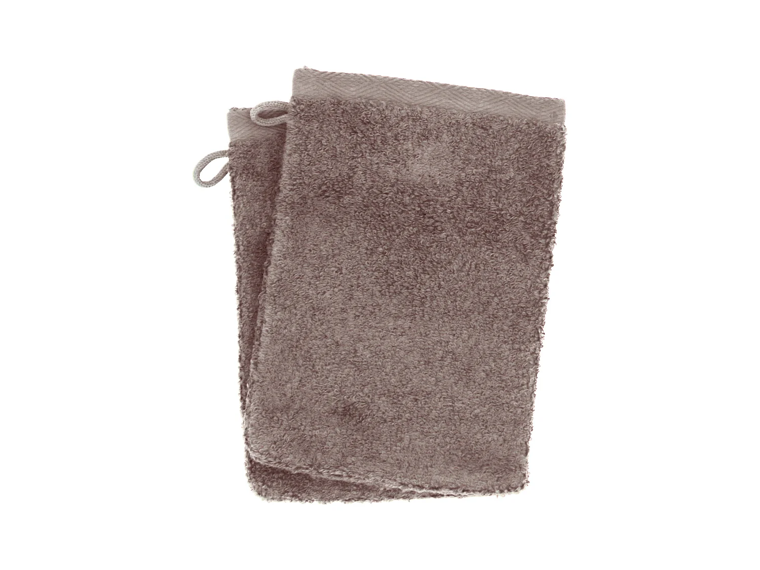 Lot de 2 gants de toilette 16x21 cm SOFTY taupe