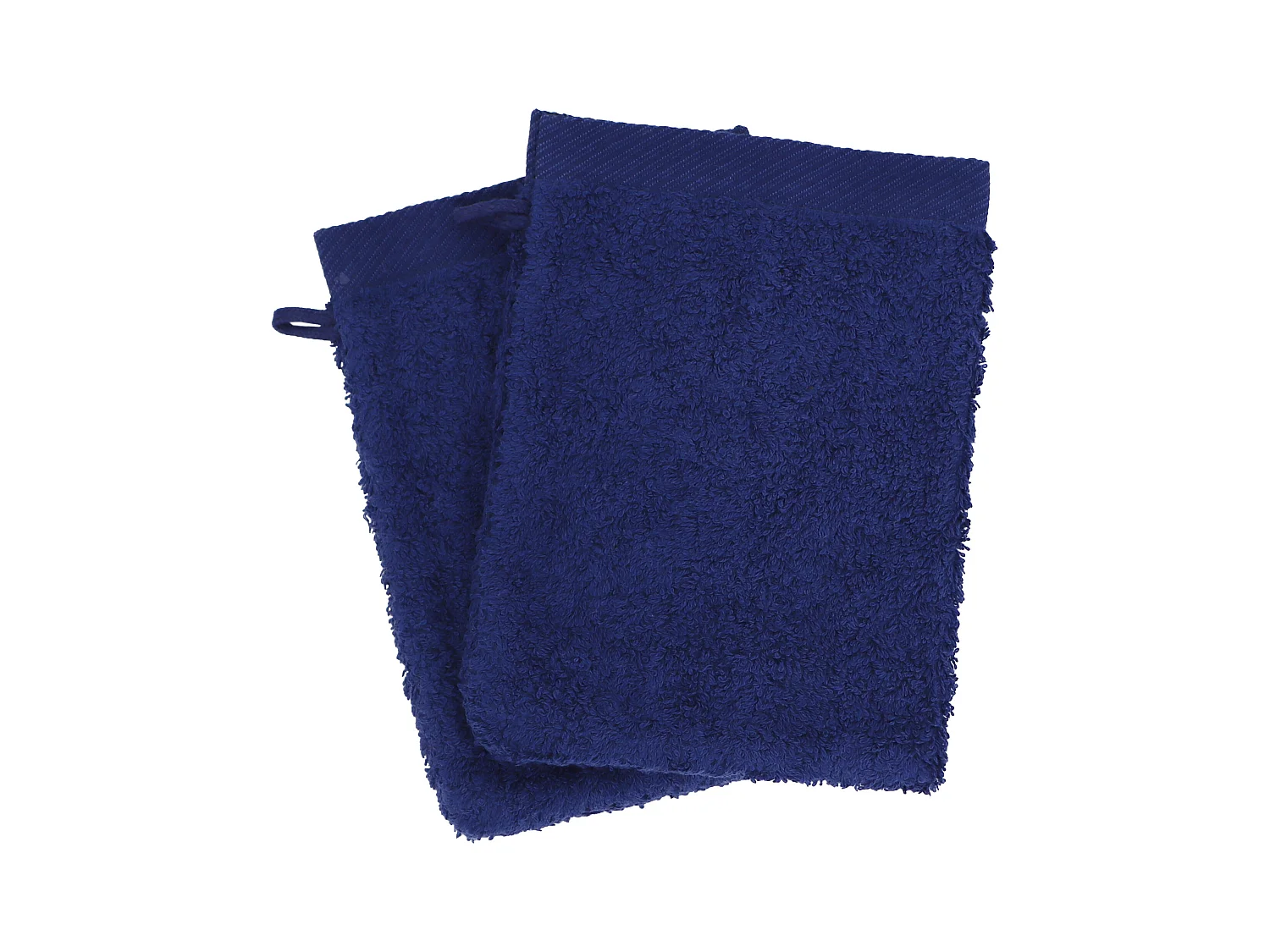 Lot de 2 gants de toilette 16x21 cm coton peigné ALBA ultramar