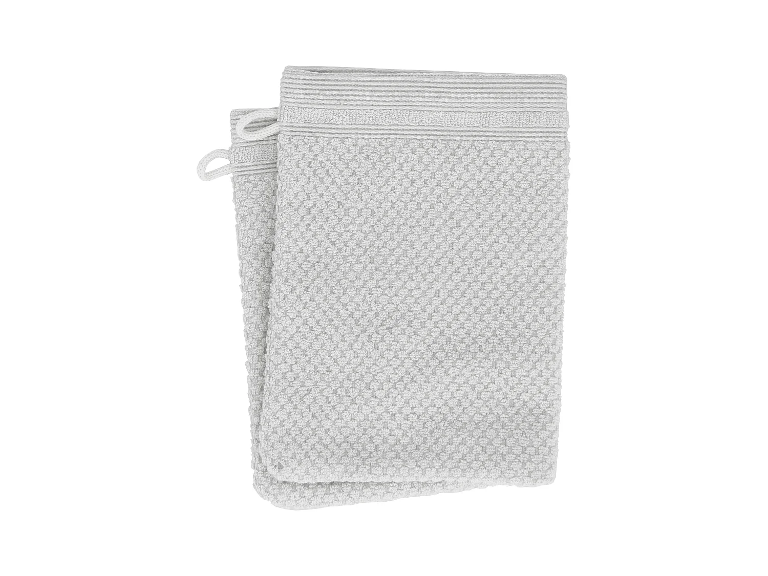 Lot de 2 gants de toilette 16x21 cm DUNE argent