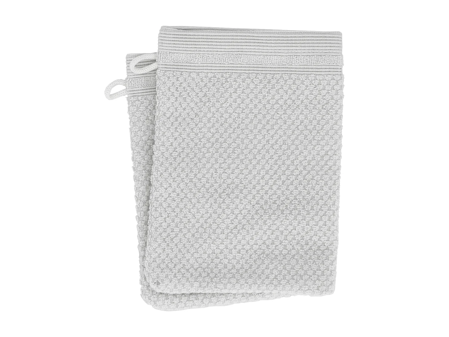 Lot de 2 gants de toilette 16x21 cm DUNE argent