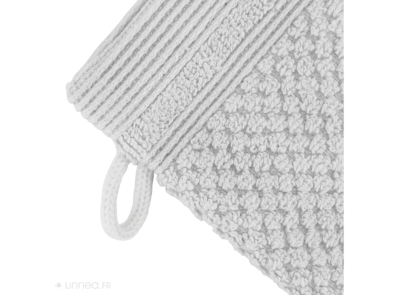 Lot de 2 gants de toilette 16x21 cm DUNE argent