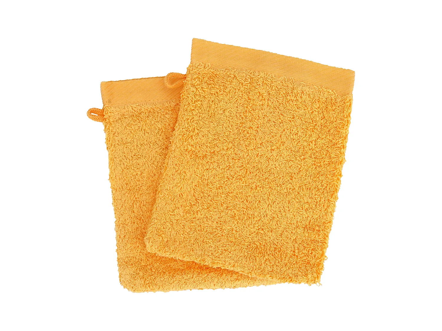 Lot de 2 gants de toilette 16x21 cm coton peigné ALBA or