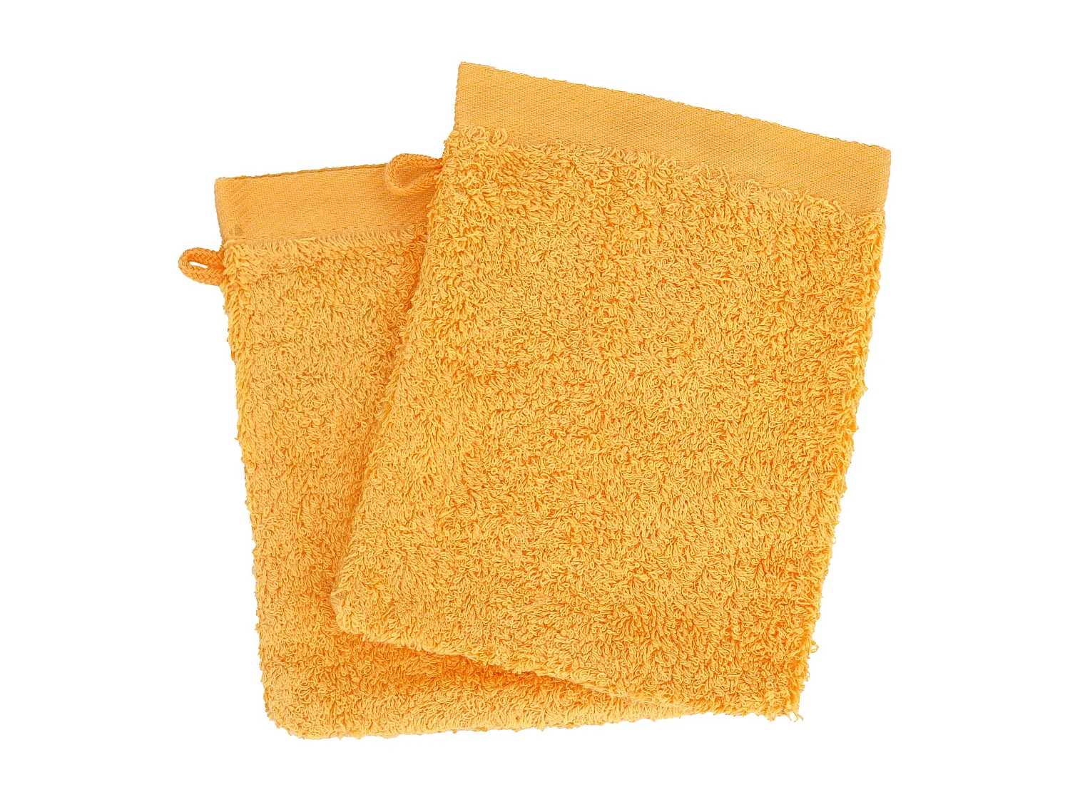 Lot de 2 gants de toilette 16x21 cm coton peigné ALBA or