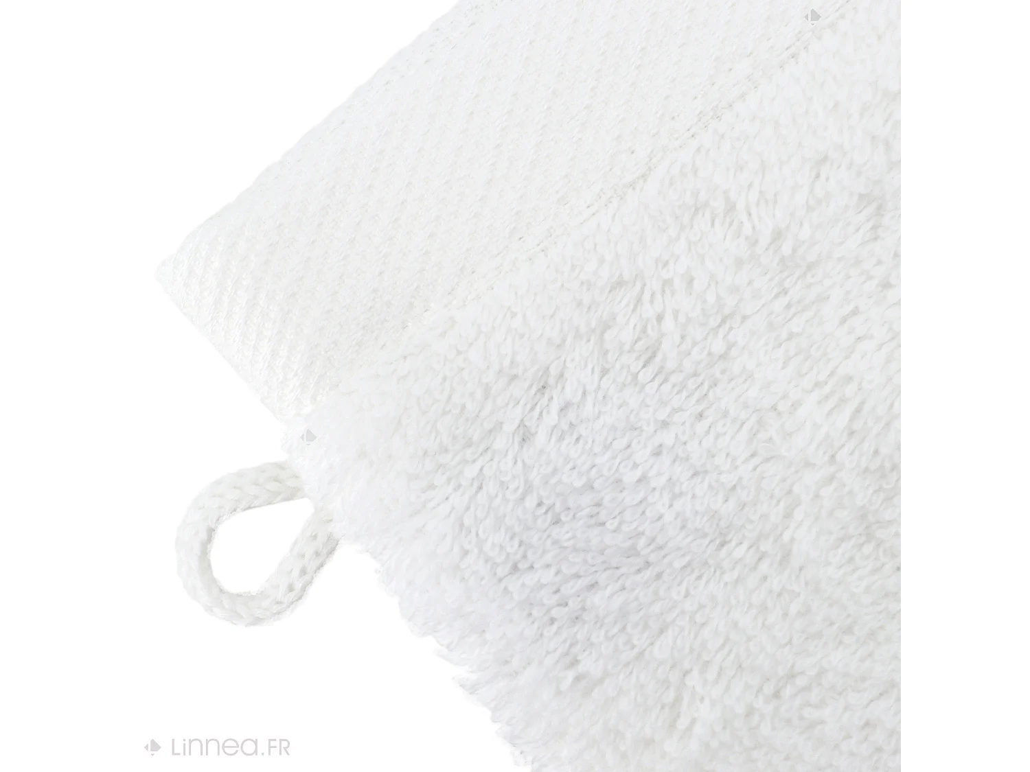 Lot de 2 gants de toilette 16x21 cm coton peigné ALBA blanc
