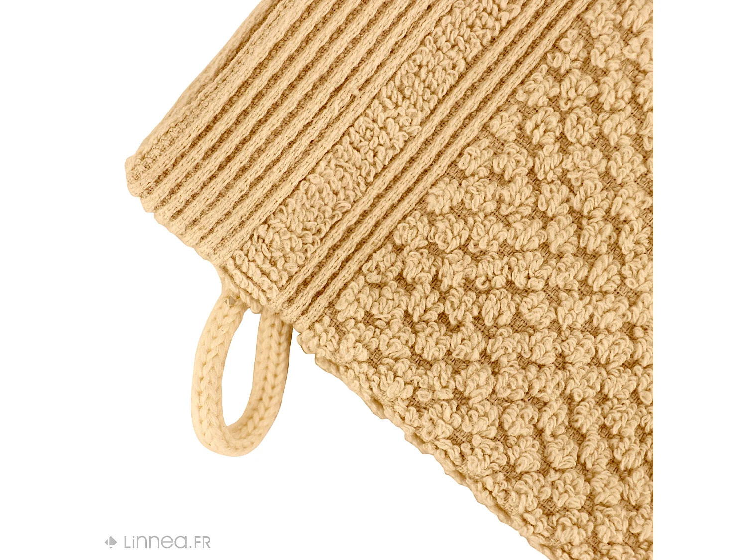 Lot de 2 gants de toilette 16x21 cm DUNE jaune quartz