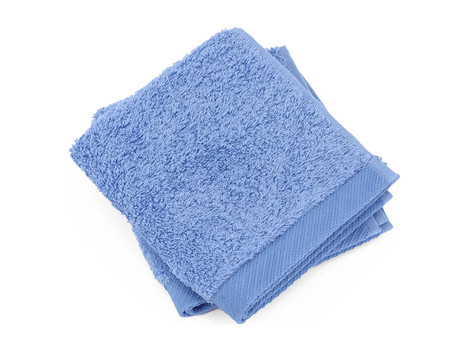 Lot de 2 serviettes invité 30x30 cm coton peigné ALBA bleu mer