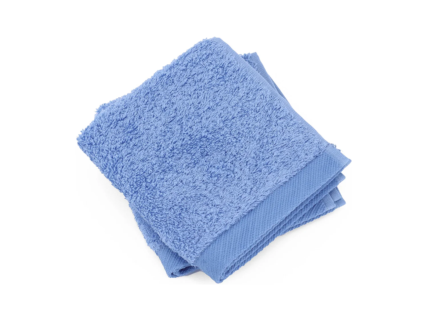 Lot de 2 serviettes invité 30x30 cm coton peigné ALBA bleu mer