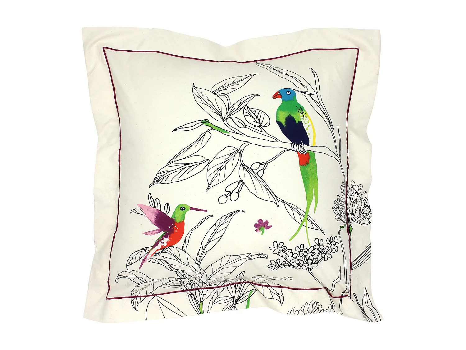 Parure de lit 200x200 cm coton AMAZONIA ecru