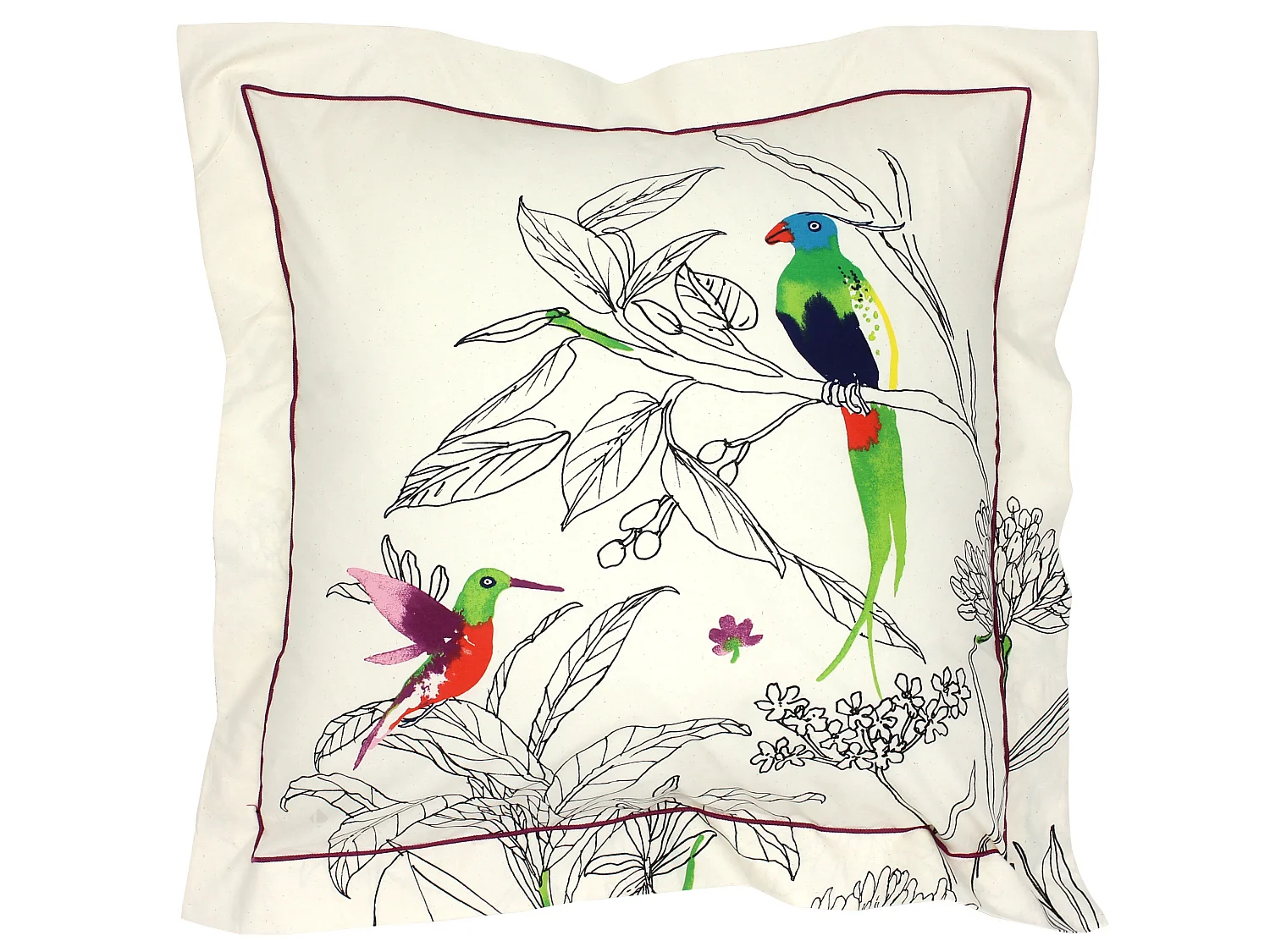 Parure de lit 280x240 cm coton AMAZONIA ecru