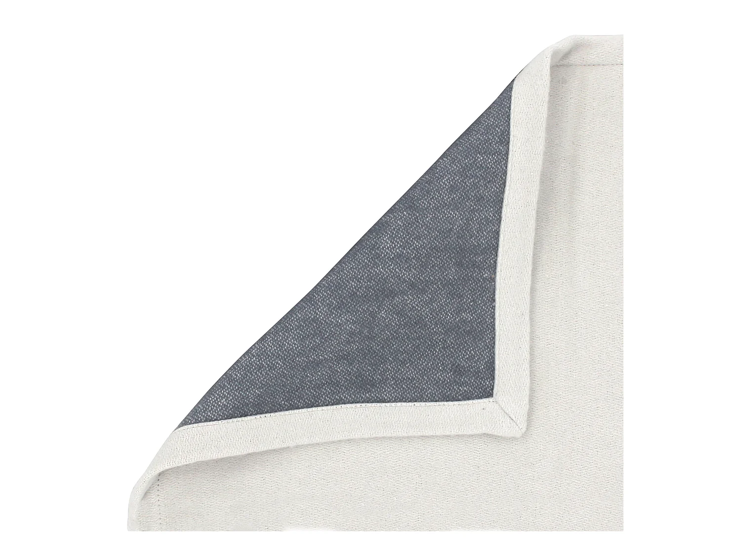 Couverture été 180x240 cm coton 260 g/m2 PROVENCE bicolore gris perle/acier