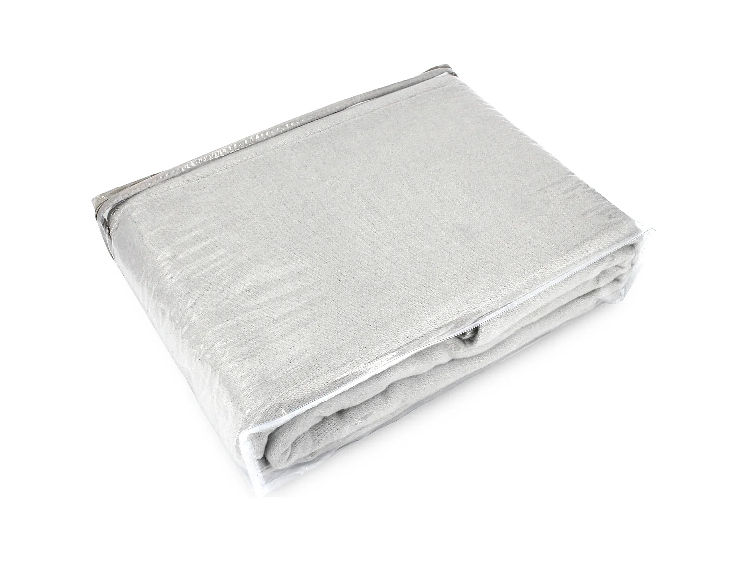 Couverture été 180x240 cm coton 260 g/m2 PROVENCE bicolore gris perle/acier