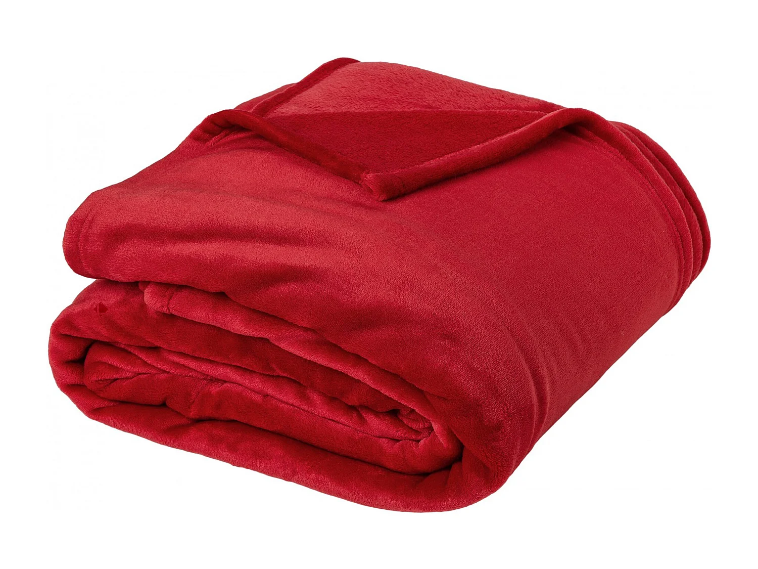 Couverture polaire microvelours 180x220 cm VELVET Rouge Lipstick