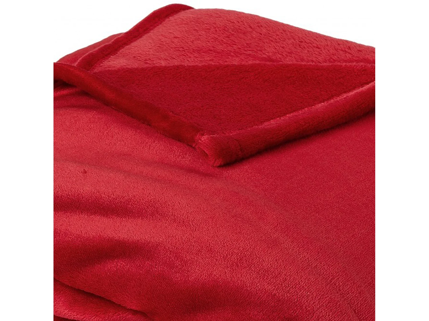 Couverture polaire microvelours 180x220 cm VELVET Rouge Lipstick