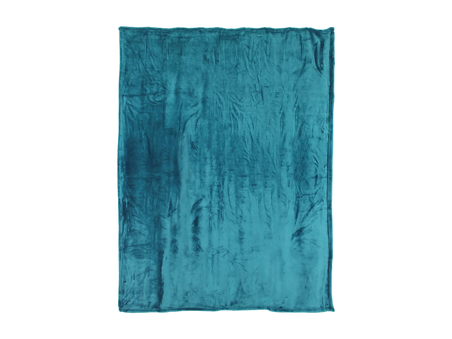 Couverture polaire microvelours 240x260 cm VELVET Bleu Lac