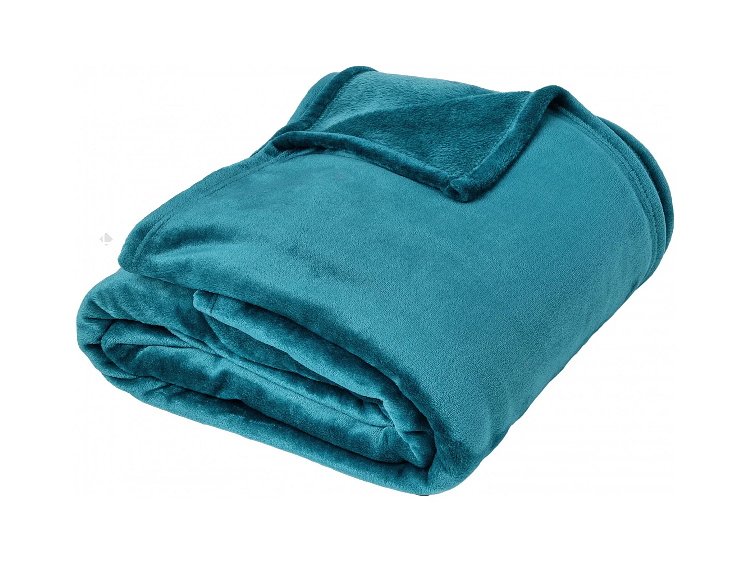 Couverture polaire microvelours 180x220 cm VELVET Bleu Lac