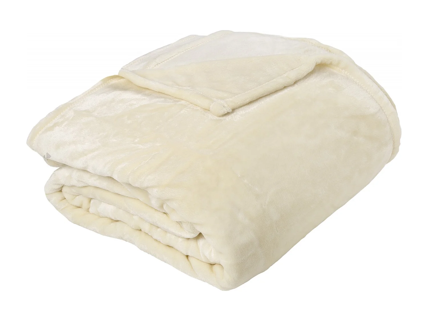 Couverture polaire microvelours 240x260 cm VELVET Ivoire