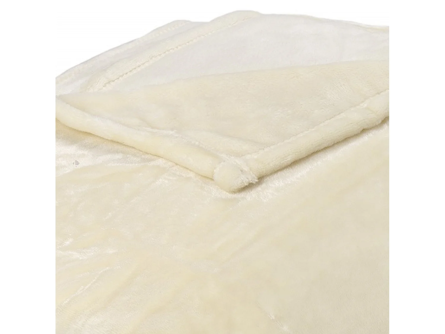 Couverture polaire microvelours 240x260 cm VELVET Ivoire