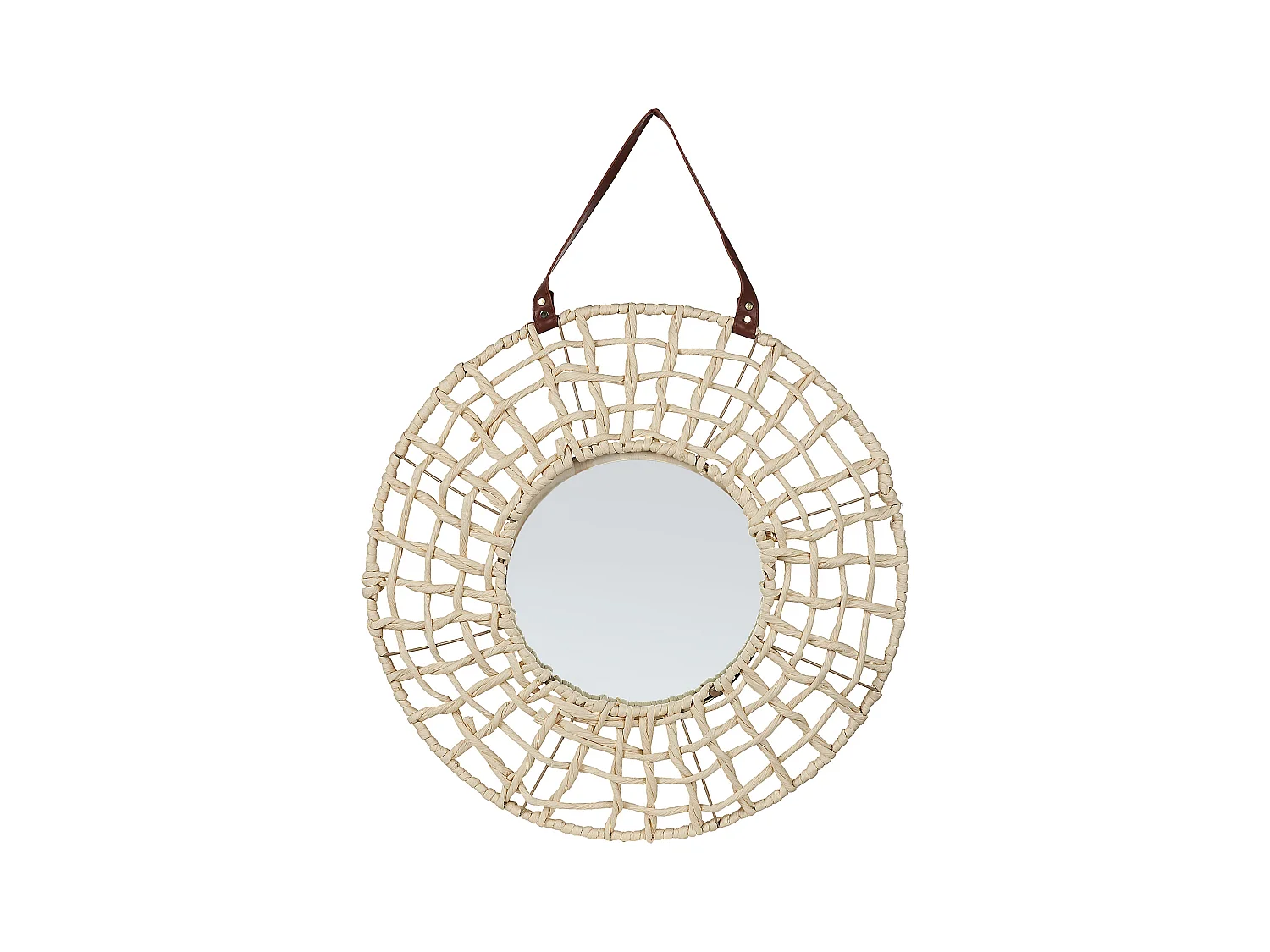 Specchio PALACI 60 cm 60 cm Corda di carta Naturale