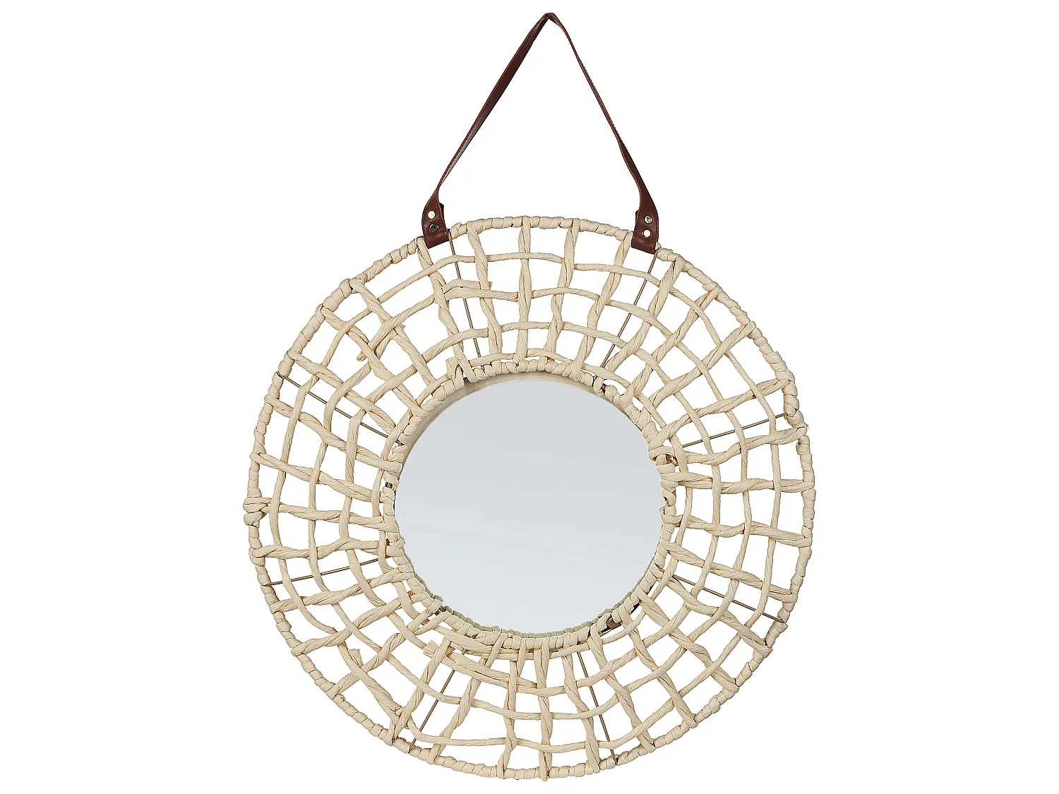 Miroir PALACI 60 cm 60 cm Corde en papier Naturel