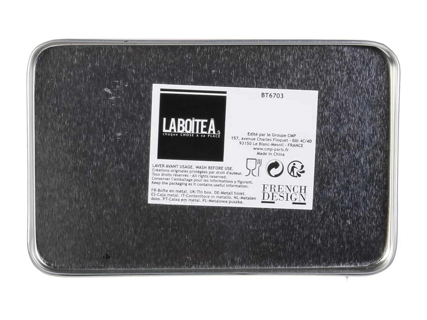 Petite boîte métal LA BOITE A Pâtes rouge