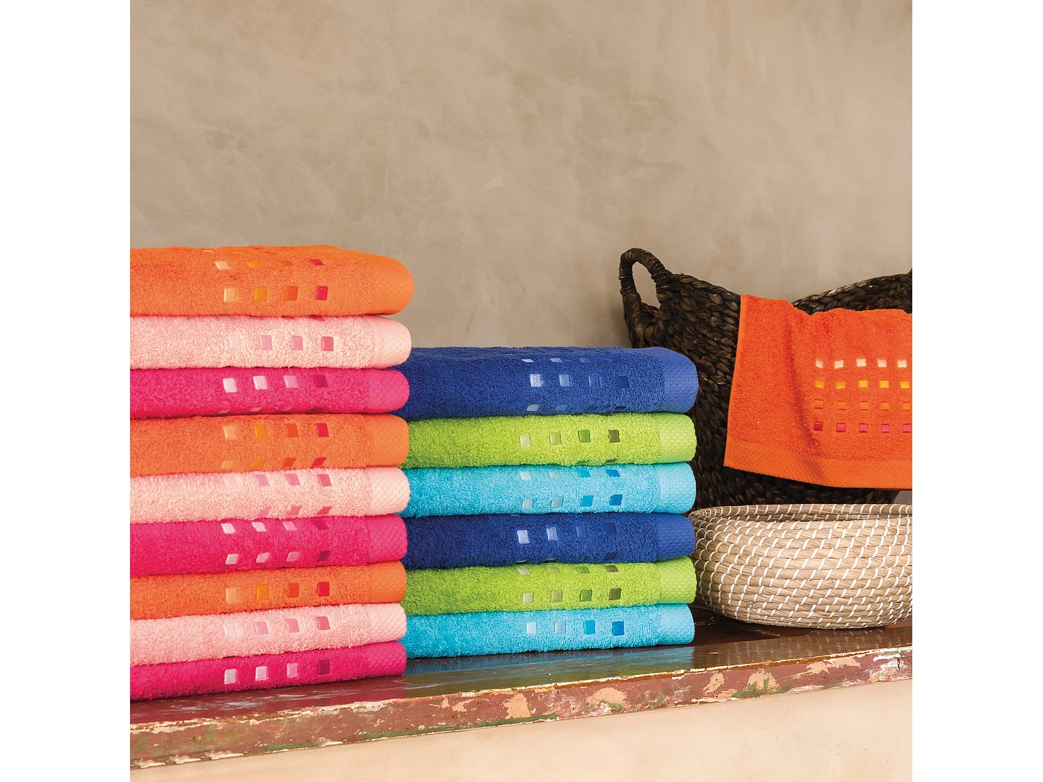 Drap de bain 100x150 cm coton 550 g/m2 PURE PRIMAVERA bleu Marine