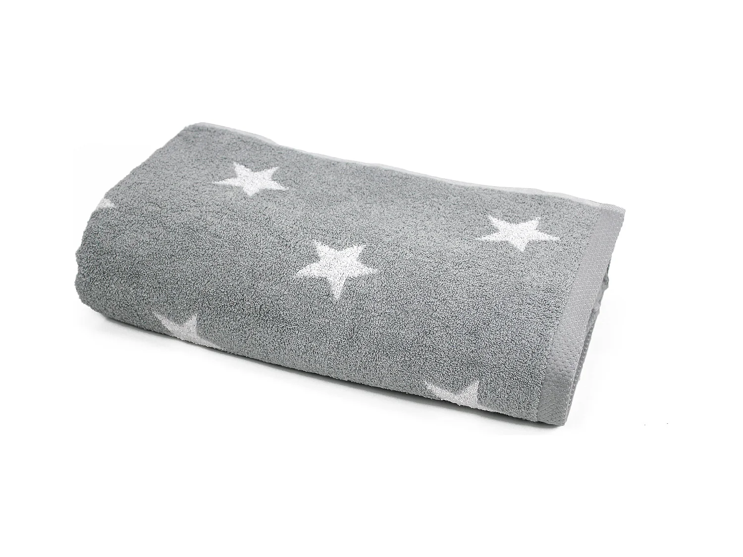 Drap de bain 85x200 cm coton 480 g/m2 STARS Gris