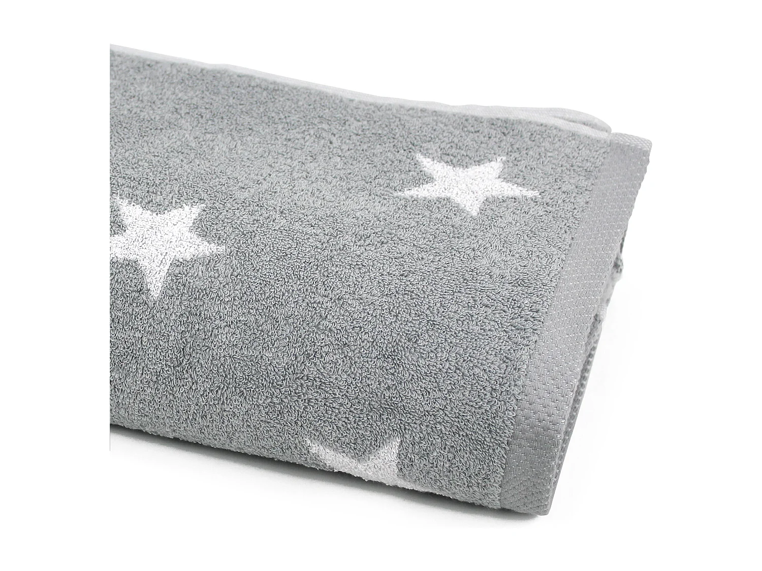 Drap de bain 85x200 cm coton 480 g/m2 STARS Gris