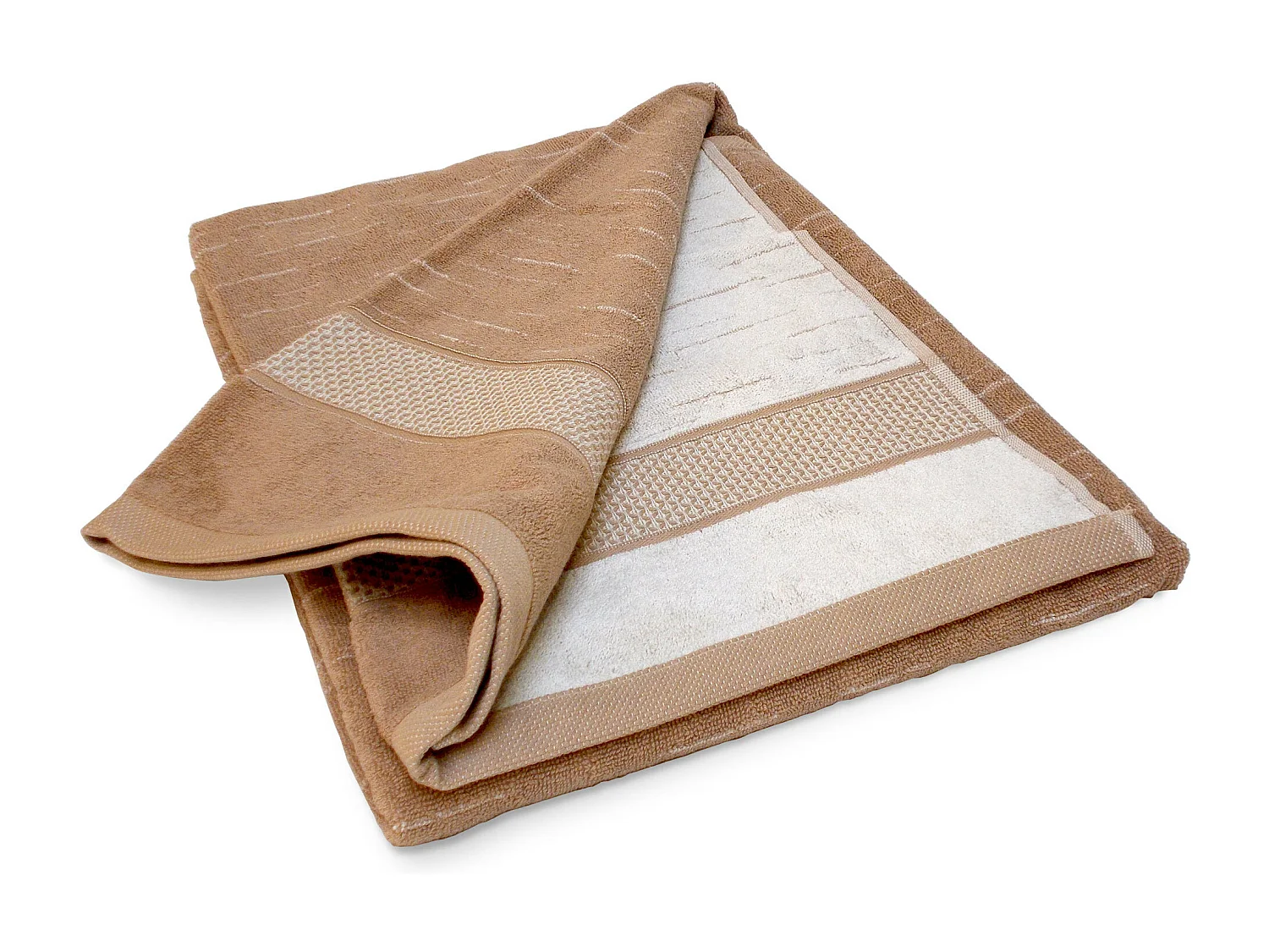 Drap de bain 100x150 cm FICUS Marron 500 g/m2 pur coton biologique