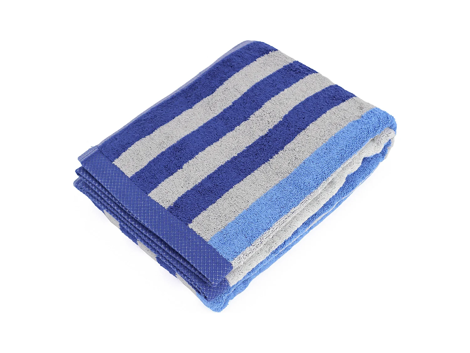 Drap de bain 100x150 cm PURE STRIPES bleu mer