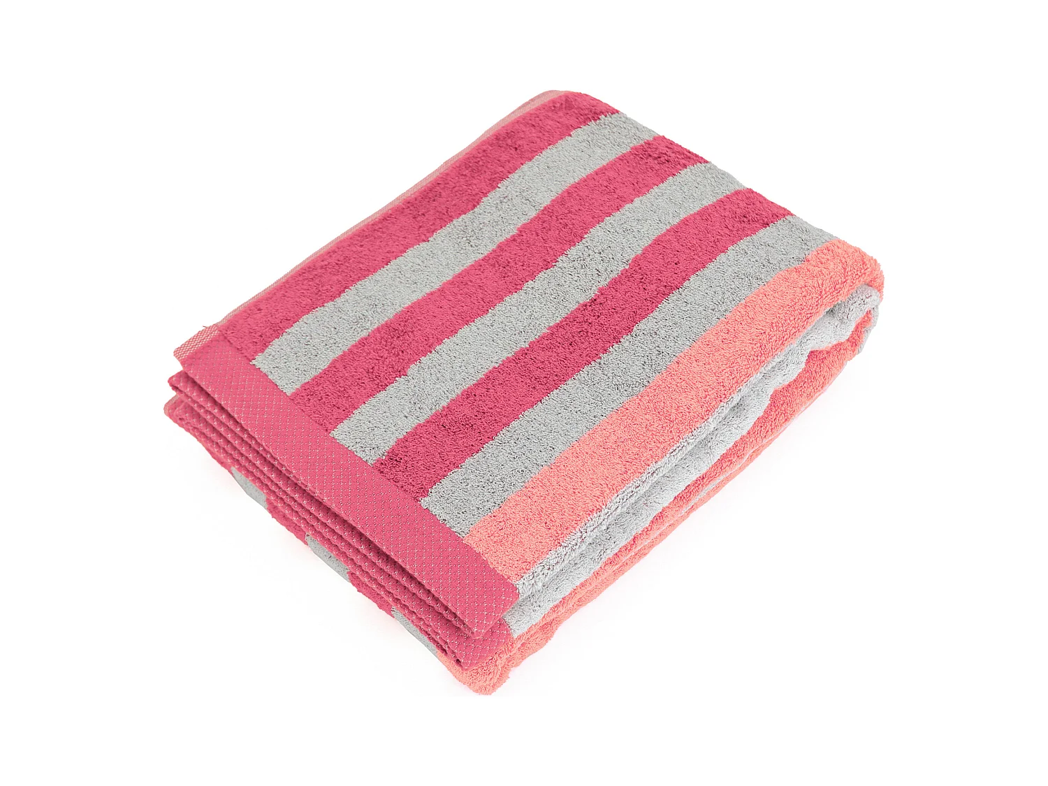 Drap de bain 100x150 cm PURE STRIPES rose bonbon