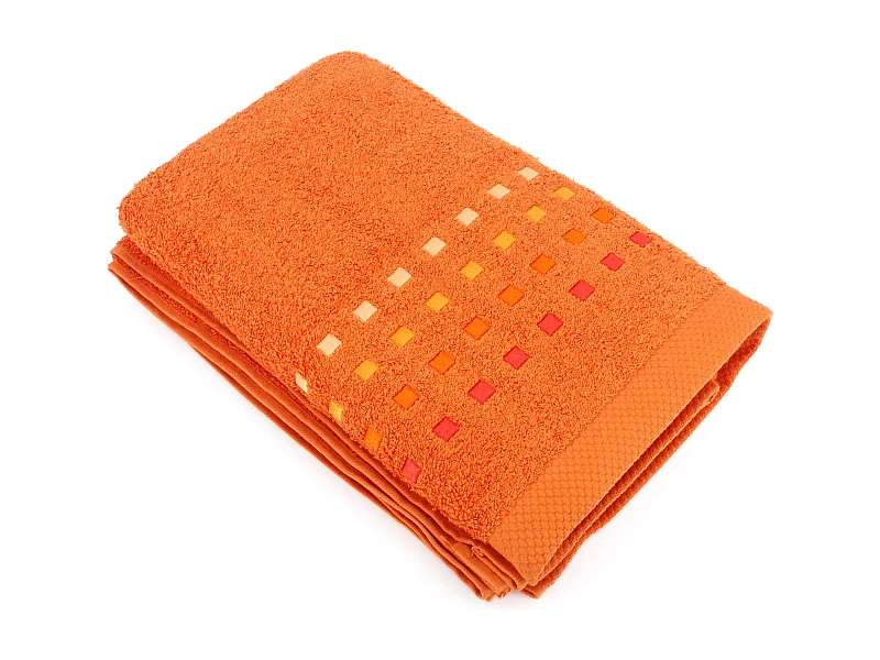 Drap de bain 100x150 cm coton 550 g/m2 PURE PRIMAVERA Orange Butane