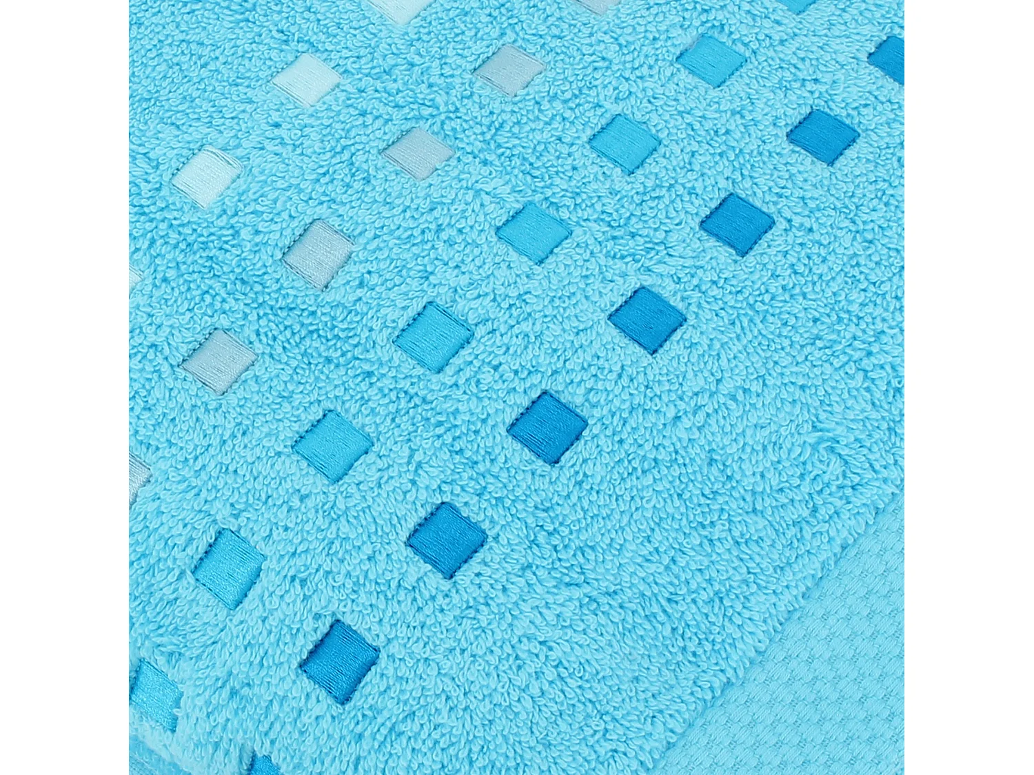 Drap de bain 100x150 cm coton 550 g/m2 PURE PRIMAVERA Bleu Océan