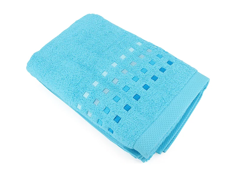 Drap de bain 100x150 cm coton 550 g/m2 PURE PRIMAVERA Bleu Océan