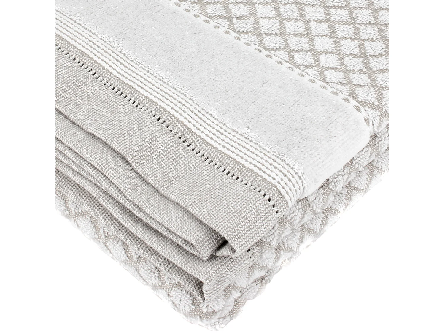 Drap de bain 100x150 cm LINEN blanc