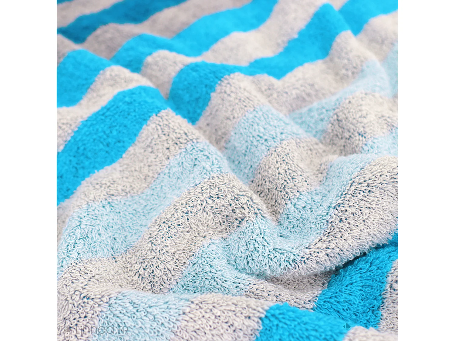 Drap de bain 100x150 cm PURE STRIPES turquoise