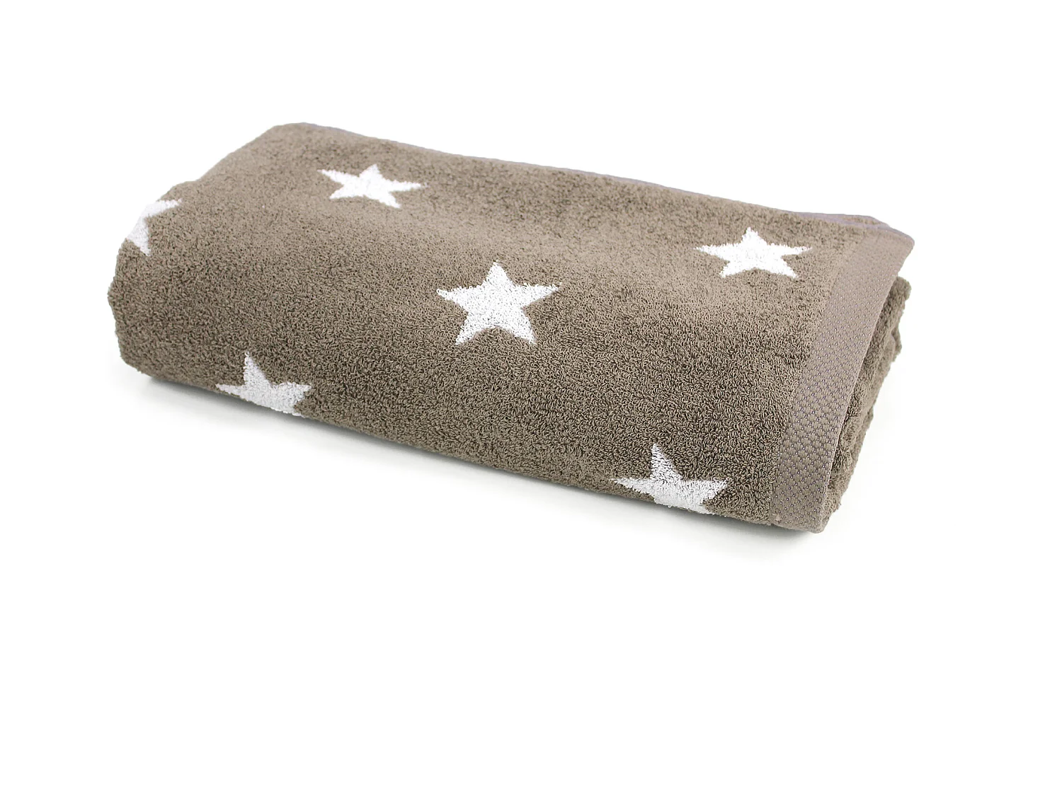 Drap de bain 85x200 cm coton 480 g/m2 STARS Marron