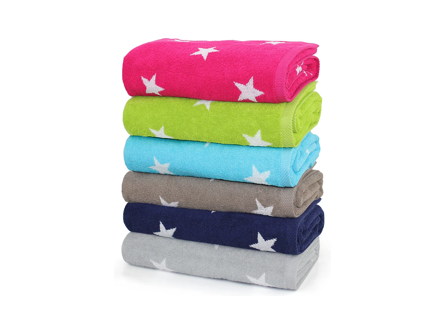 Drap de bain 85x200 cm coton 480 g/m2 STARS Marron