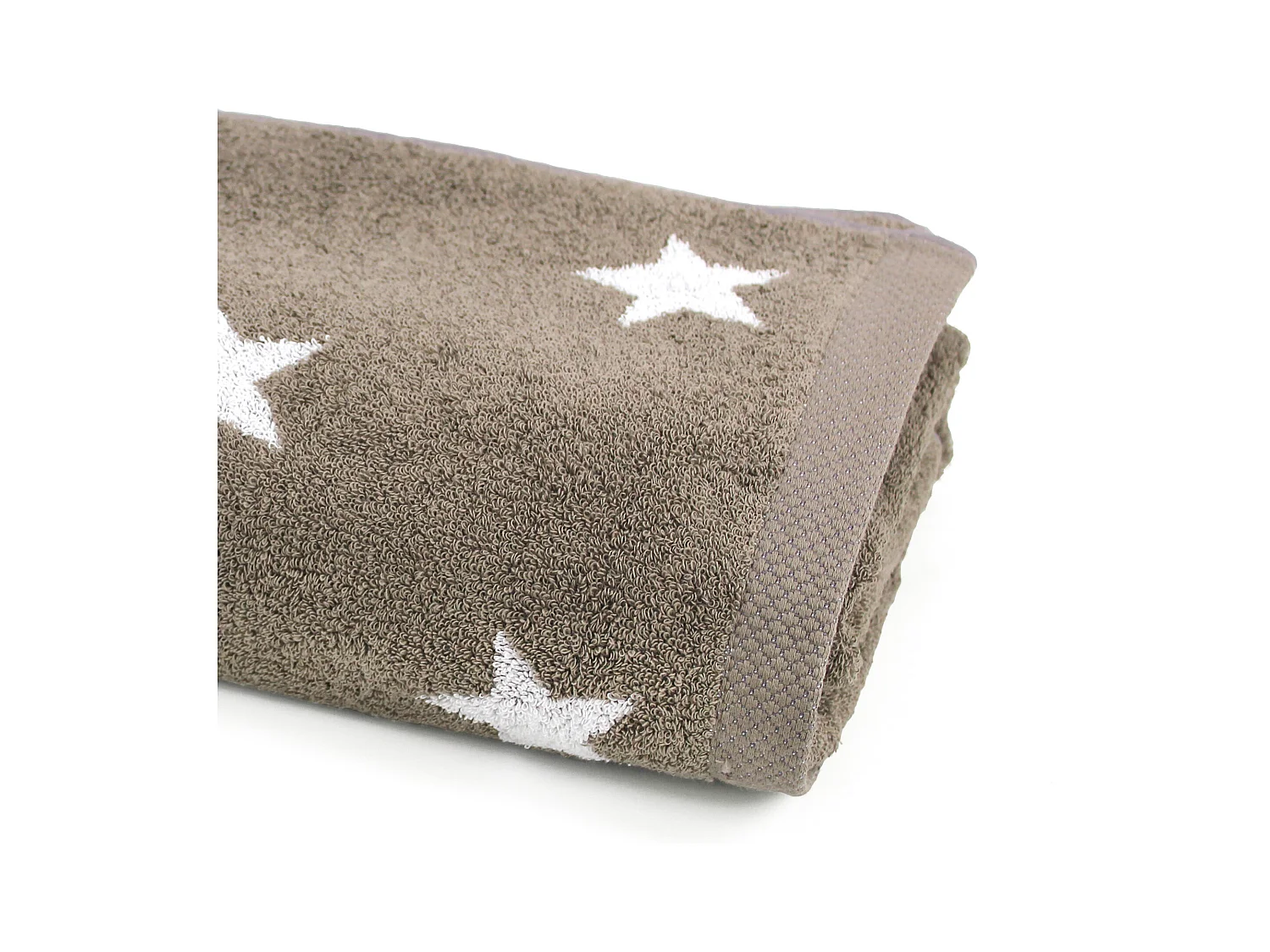 Drap de bain 85x200 cm coton 480 g/m2 STARS Marron
