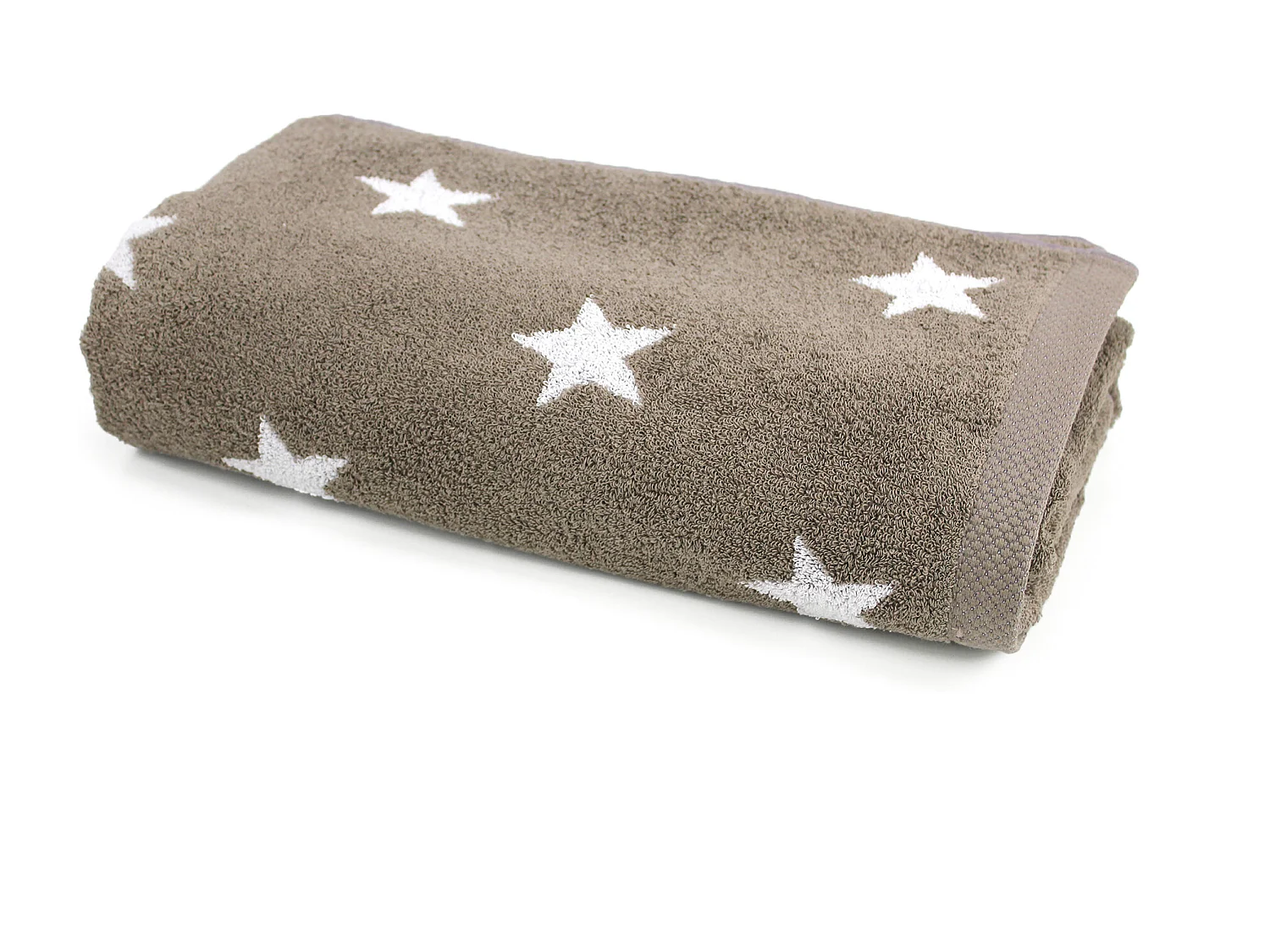 Drap de bain 85x200 cm coton 480 g/m2 STARS Marron