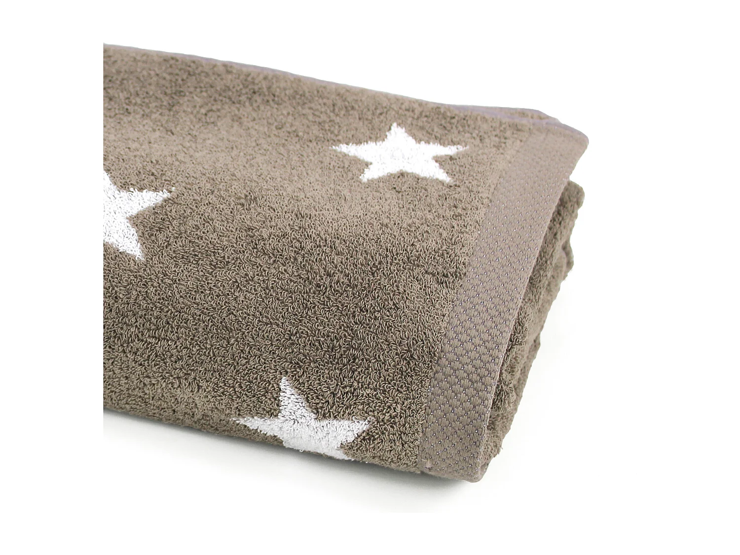 Drap de bain 85x200 cm coton 480 g/m2 STARS Marron