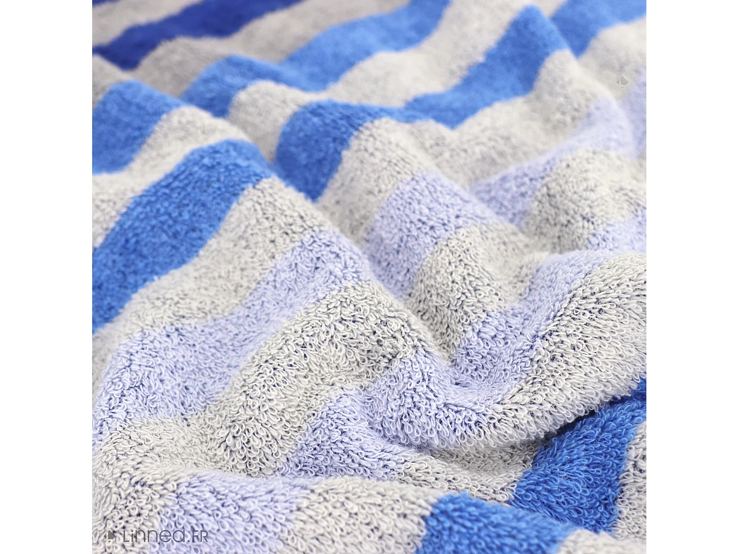 Drap de douche 70x140 cm PURE STRIPES bleu mer