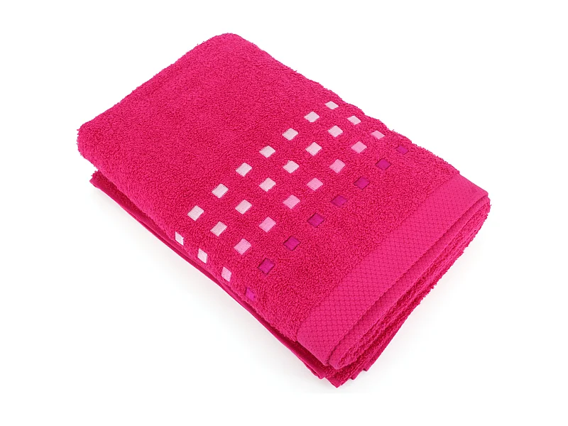 Drap de bain 100x150 cm coton 550 g/m2 PURE PRIMAVERA Rose Fuchsia