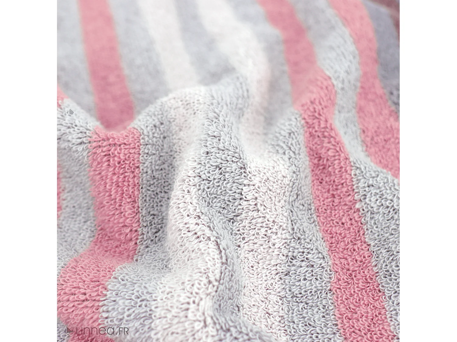 Drap de douche 70x140 cm PURE STRIPES rose bonbon