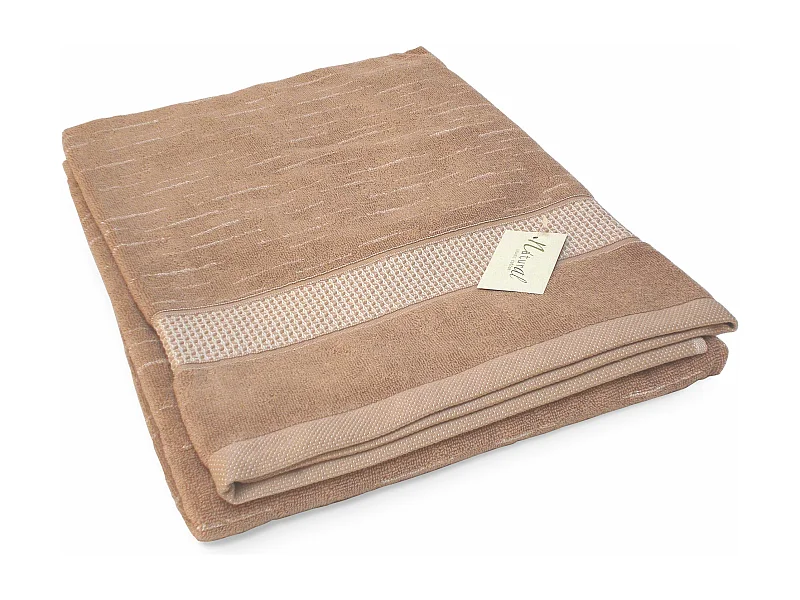 Drap de bain 90x200 cm FICUS Marron 500 g/m2 pur coton biologique