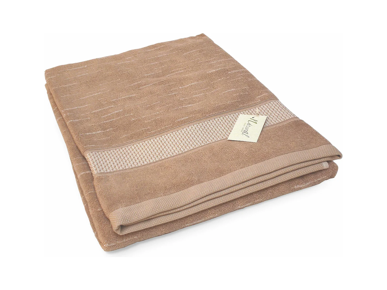 Drap de bain 90x200 cm FICUS Marron 500 g/m2 pur coton biologique