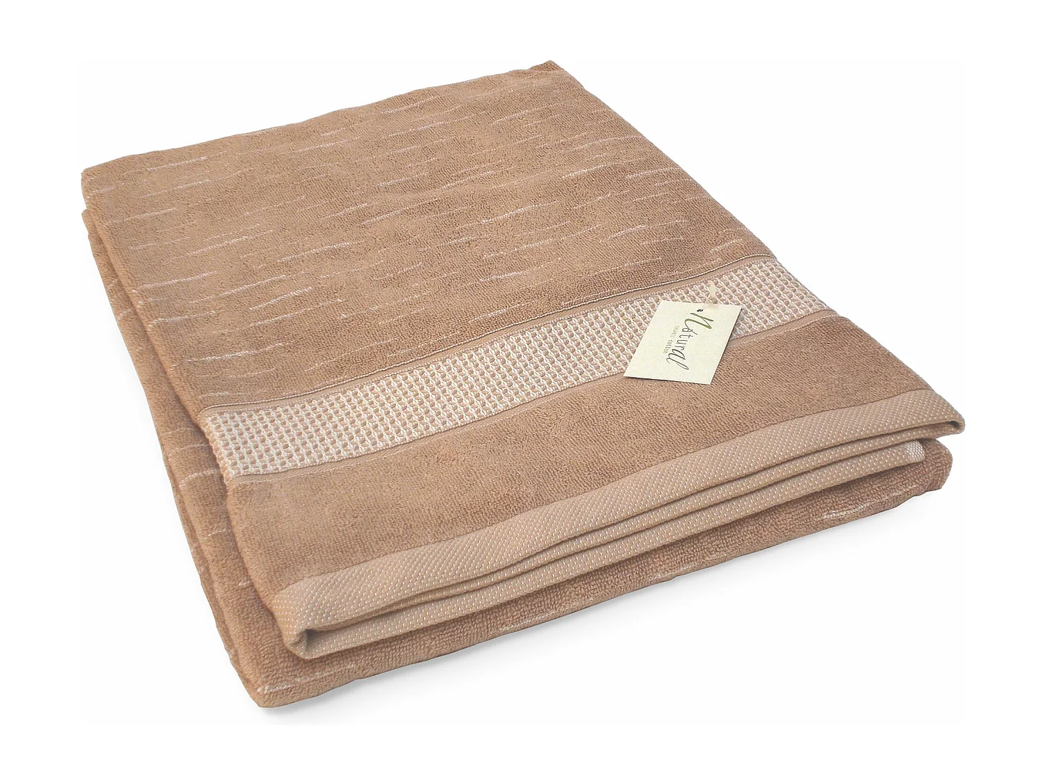 Drap de bain 90x200 cm FICUS Marron 500 g/m2 pur coton biologique