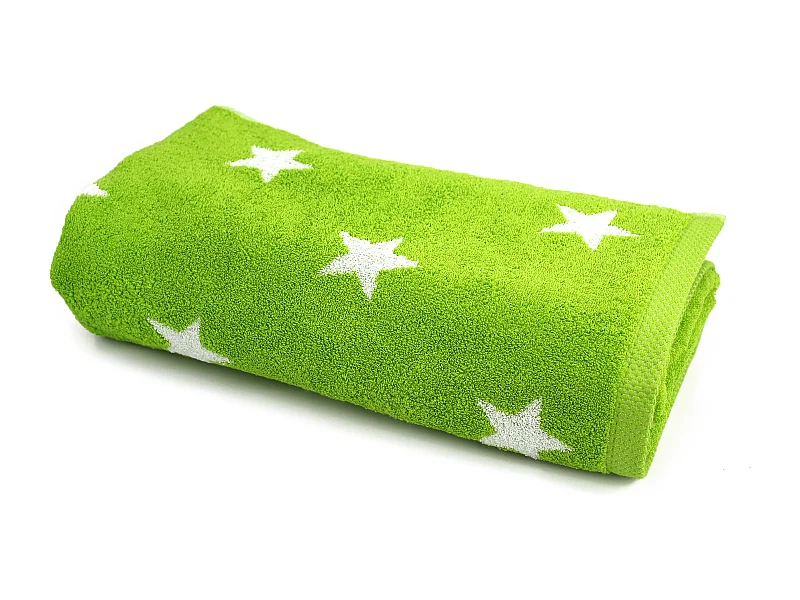 Drap de bain 85x200 cm coton 480 g/m2 STARS Vert