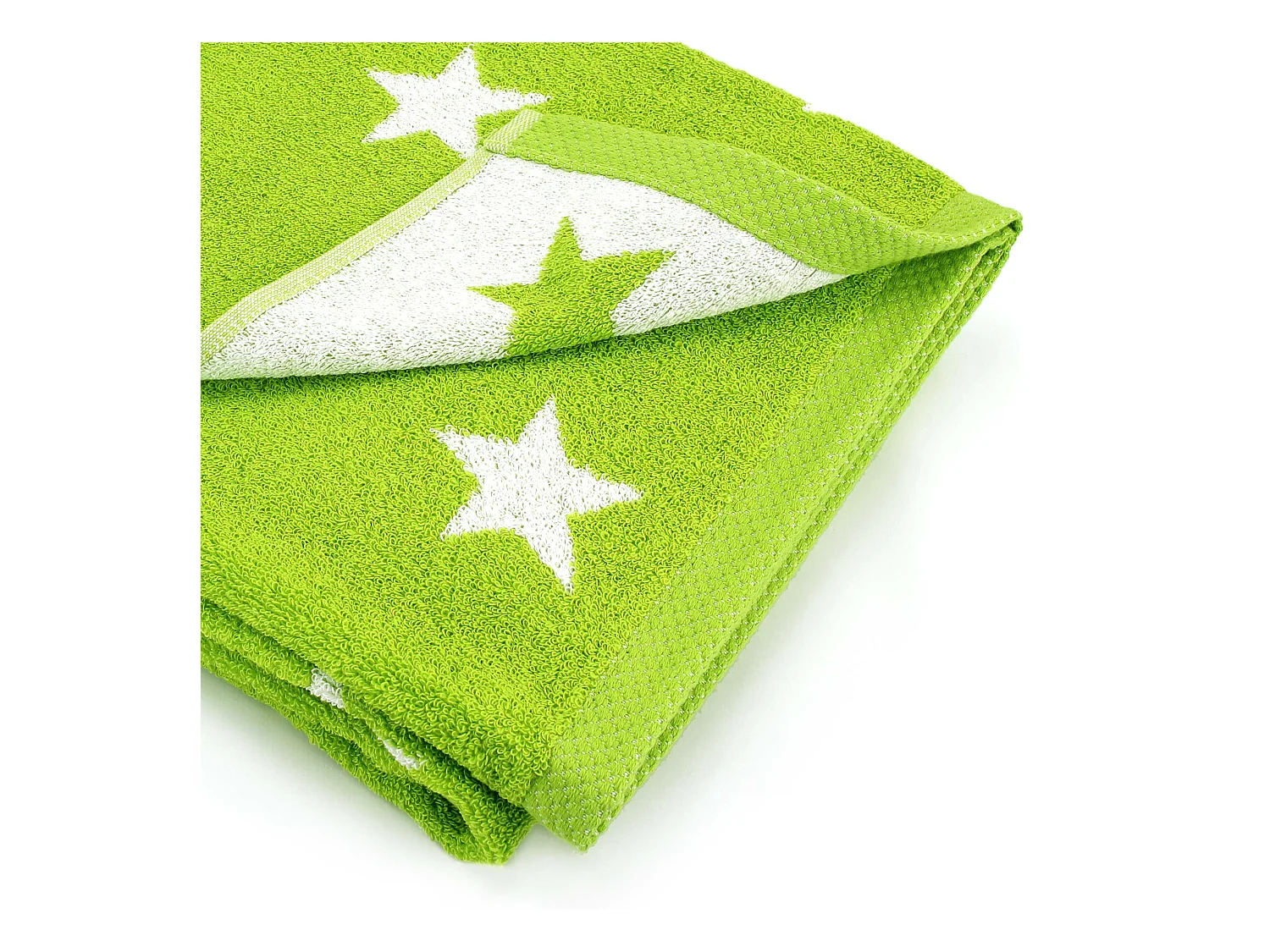 Drap de bain 100x150 cm coton 480 g/m2 STARS Vert
